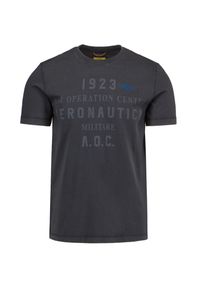 Aeronautica Militare - T-shirt AERONAUTICA MILITARE. Materiał: bawełna. Długość rękawa: krótki rękaw. Długość: krótkie. Wzór: nadruk. Styl: klasyczny