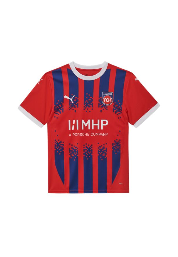 Puma - Młodzieżowa koszulka domowa FC Heidenheim 24/25 PUMA Red Clyde Royal Blue. Kolor: czerwony, niebieski, wielokolorowy. Sport: piłka nożna