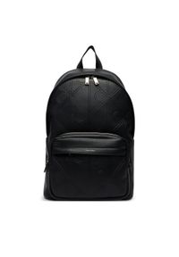 Calvin Klein Plecak Emblem Aop Emboss Round Backpack LV04D3398G Czarny. Kolor: czarny. Materiał: skóra #1