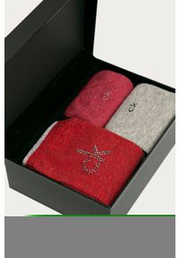 Calvin Klein - Skarpetki (3-pack). Kolor: czerwony #3