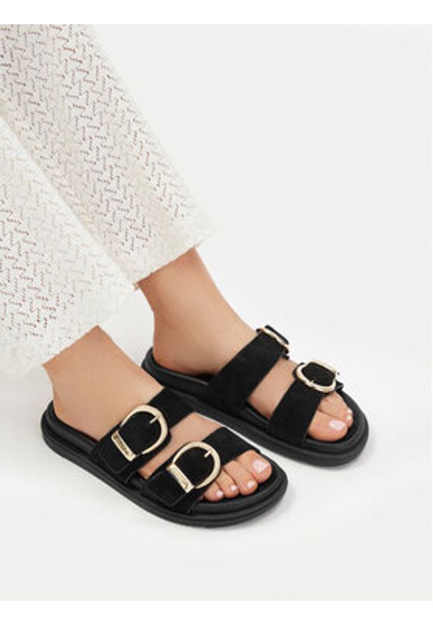 Beverly Hills Polo Club Klapki EO-WI16-SERDINIA-02 Czarny. Kolor: czarny. Materiał: zamsz, skóra