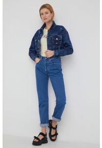 Tommy Jeans Kurtka jeansowa DW0DW12005.PPYY damska kolor granatowy przejściowa. Okazja: na co dzień. Kolor: niebieski. Materiał: bawełna. Styl: casual #4