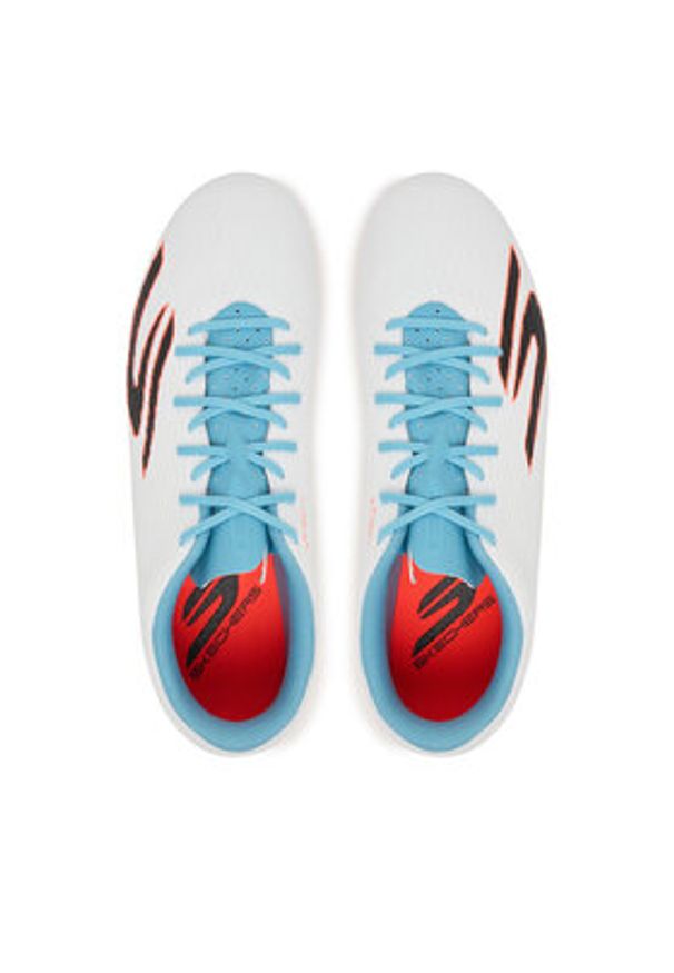 skechers - Skechers Buty do piłki nożnej Club Mg 252132 WTQP Biały. Kolor: biały. Materiał: skóra