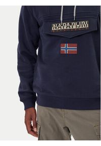 Napapijri Bluza Burgee Wint 4 NP0A892T Granatowy Regular Fit. Kolor: niebieski. Materiał: bawełna #3