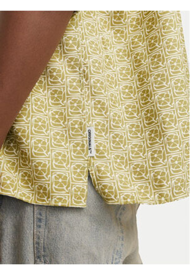 Jack & Jones - Jack&Jones Koszula Marshall 12271103 Żółty Wide Fit. Kolor: żółty. Materiał: wiskoza