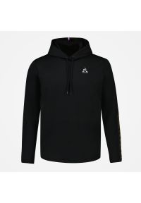 Le Coq Sportif - Bluza dresowa z kapturem sportowa męska TECH Hoody N°2. Typ kołnierza: kaptur. Kolor: czarny. Materiał: dresówka #1