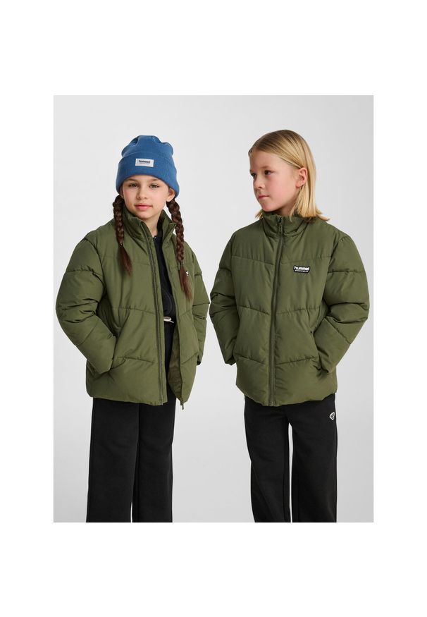 Dziecięca kurtka puchowa Hummel. Kolor: zielony. Materiał: puch