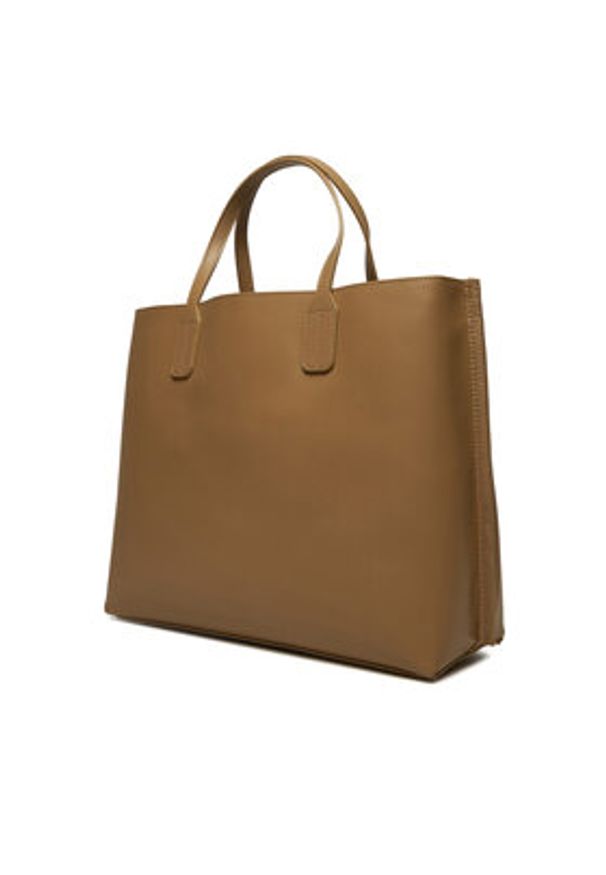 TOMMY HILFIGER - Tommy Hilfiger Torebka AW0AW17335 Beżowy. Kolor: beżowy. Materiał: skórzane