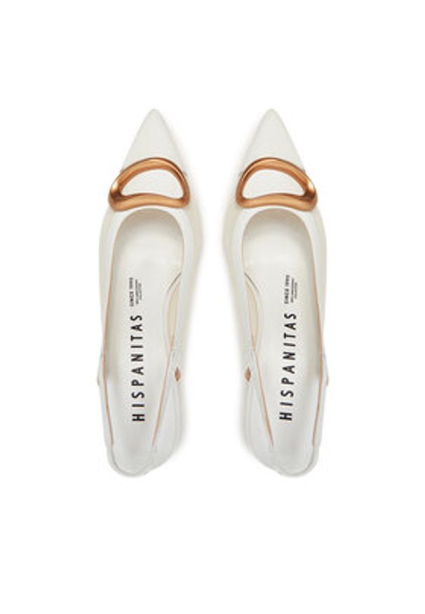 Hispanitas Czółenka Nova HV253957 Biały. Kolor: biały. Materiał: skóra