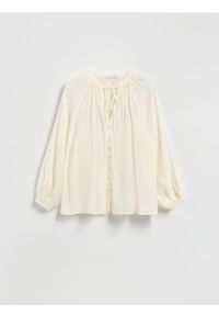 Reserved - Bluzka z wiskozą - złamana biel. Materiał: wiskoza