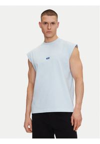 Hugo - HUGO Tank top Navertz 50509773 Błękitny Regular Fit. Kolor: niebieski. Materiał: bawełna