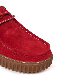 Clarks Półbuty Torhill Low 26180908 Czerwony. Kolor: czerwony. Materiał: skóra