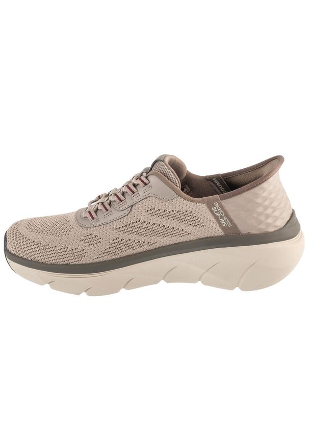 skechers - Buty sportowe Sneakersy męskie, Slip-ins: D'Lux Walker 2.0 - Rezinate. Kolor: beżowy. Sport: turystyka piesza