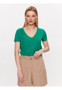 United Colors of Benetton - United Colors Of Benetton T-Shirt 3NLHE4249 Zielony Regular Fit. Kolor: zielony. Materiał: lyocell #1
