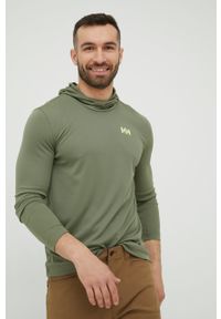 Helly Hansen bluza sportowa Verglas Shade kolor zielony gładka. Kolor: zielony. Materiał: materiał. Wzór: gładki. Styl: sportowy