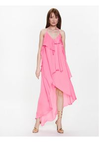 Pinko Sukienka koktajlowa 100710 A0NP Różowy Regular Fit. Kolor: różowy. Materiał: syntetyk. Styl: wizytowy #1