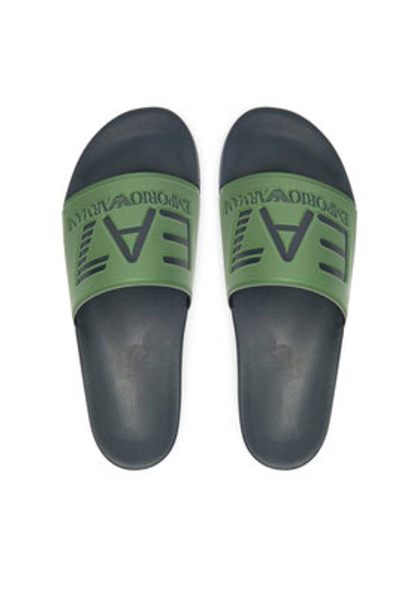 EA7 Emporio Armani Klapki 7X000108 AF15118 M8132 Zielony. Kolor: zielony