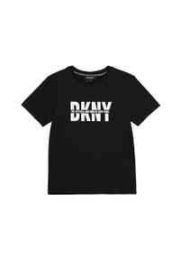 DKNY - Dkny - T-shirt dziecięcy 114-150 cm. Okazja: na co dzień. Kolor: czarny. Materiał: bawełna, dzianina. Wzór: nadruk. Styl: casual #1