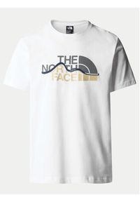 The North Face T-Shirt Mountain Line NF0A87NT Biały Regular Fit. Kolor: biały. Materiał: bawełna #3