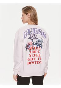 Guess Bluza Destiny W4RQ10 K9Z21 Różowy Regular Fit. Kolor: różowy. Materiał: syntetyk #2