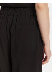 Marella Spodnie materiałowe Fred 2513131085 Czarny Wide Leg. Kolor: czarny. Materiał: wiskoza, len #5
