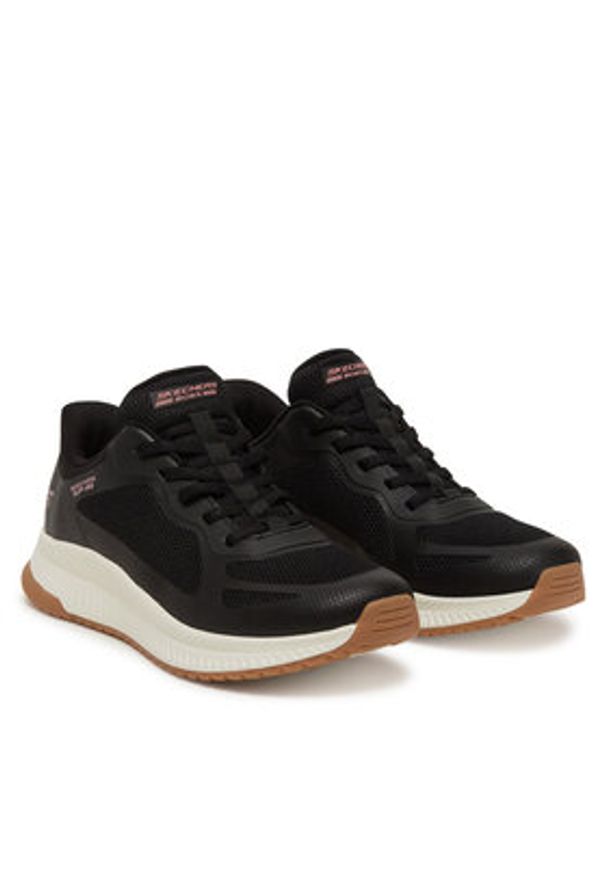 skechers - Skechers Sneakersy Bobs Squad 4-Staple Look 117624/BLK Czarny. Kolor: czarny. Materiał: materiał