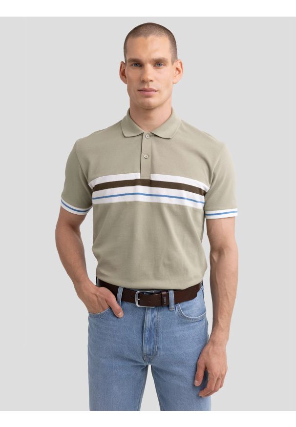 Big-Star - Koszulka męska polo pistacjowa Poloer 300. Okazja: na co dzień. Typ kołnierza: polo. Kolor: zielony. Materiał: dzianina, skóra, jeans. Wzór: aplikacja. Styl: klasyczny, elegancki, casual
