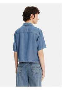 Tommy Jeans Koszula DW0DW20603 Niebieski Relaxed Fit. Kolor: niebieski. Materiał: lyocell