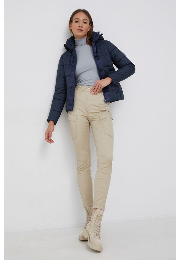 G-Star RAW - G-Star Raw Kurtka kolor granatowy zimowa. Okazja: na co dzień. Kolor: niebieski. Materiał: materiał. Wzór: gładki. Sezon: zima. Styl: casual