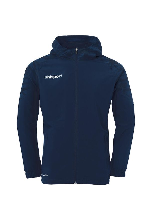 UHLSPORT - Tkana bluza z kapturem dla dzieci Uhlsport Goal 25 Evo. Typ kołnierza: kaptur. Kolor: czarny, niebieski, wielokolorowy