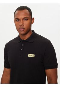 Versace Jeans Couture Polo 77GAGT08 Czarny Regular Fit. Typ kołnierza: polo. Kolor: czarny. Materiał: bawełna