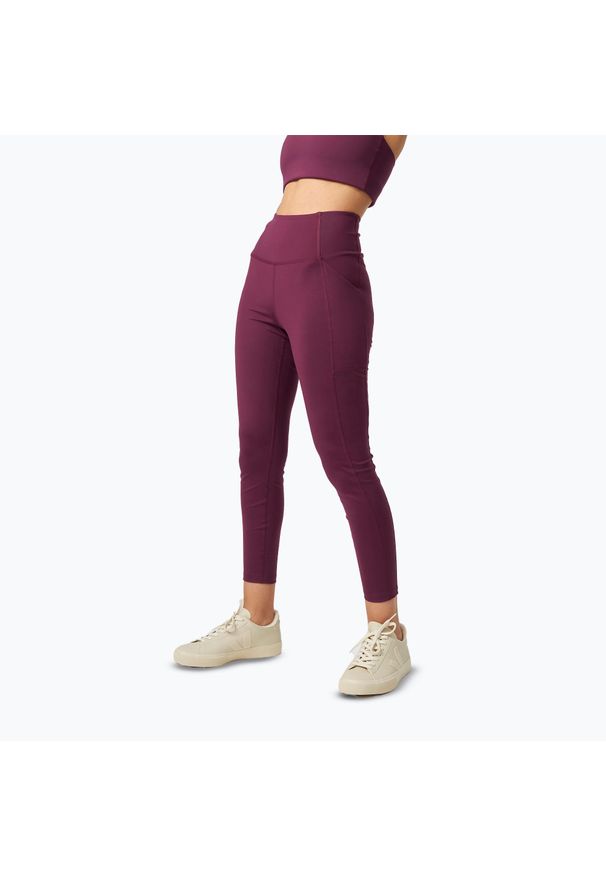GIRLFRIEND COLLECTIVE - Legginsy Girlfriend Collective Pocket. Stan: podwyższony. Kolor: czerwony, fioletowy, wielokolorowy. Materiał: materiał. Sport: fitness