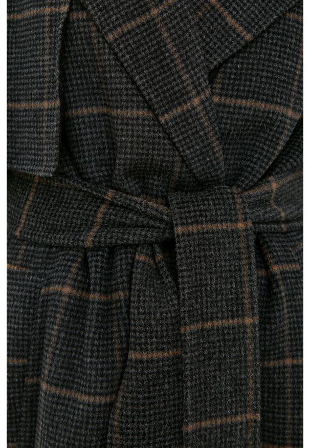 IVY & OAK - Ivy & Oak Płaszcz wełniany kolor szary przejściowy. Okazja: na co dzień. Kolor: szary. Materiał: wełna. Styl: casual, klasyczny