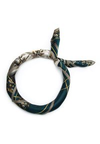 Wittchen - Damska apaszka jedwabna we wzory. Okazja: na spotkanie biznesowe. Kolor: wielokolorowy, kremowy, turkusowy. Materiał: jedwab. Wzór: gładki. Sezon: lato. Styl: elegancki, biznesowy #4