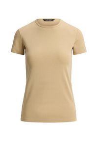 Lauren Ralph Lauren - LAUREN RALPH LAUREN T-Shirt Alli 200807563053 Beżowy Regular Fit. Kolor: beżowy. Materiał: bawełna #7