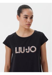 Liu Jo Beachwear Sukienka codzienna VA5194 JS003 Czarny Regular Fit. Okazja: na co dzień. Kolor: czarny. Materiał: bawełna. Typ sukienki: proste. Styl: casual