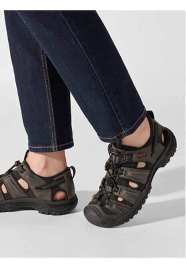 keen - Keen Sandały Targhee III Sandal 1022428 Szary. Kolor: szary. Materiał: skóra, nubuk