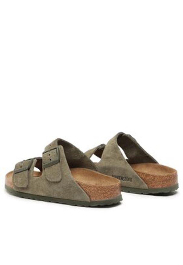 Birkenstock Sandały Arizona 1025720 Zielony. Kolor: zielony. Materiał: welur, skóra