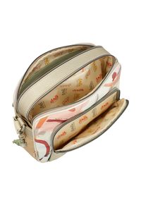 Srebrna Stylowa Damska Listonoszka Anekke Z Serii Alma. Kolor: srebrny. Wzór: aplikacja. Dodatki: z aplikacjami, z breloczkiem. Materiał: zdobione. Styl: elegancki #4