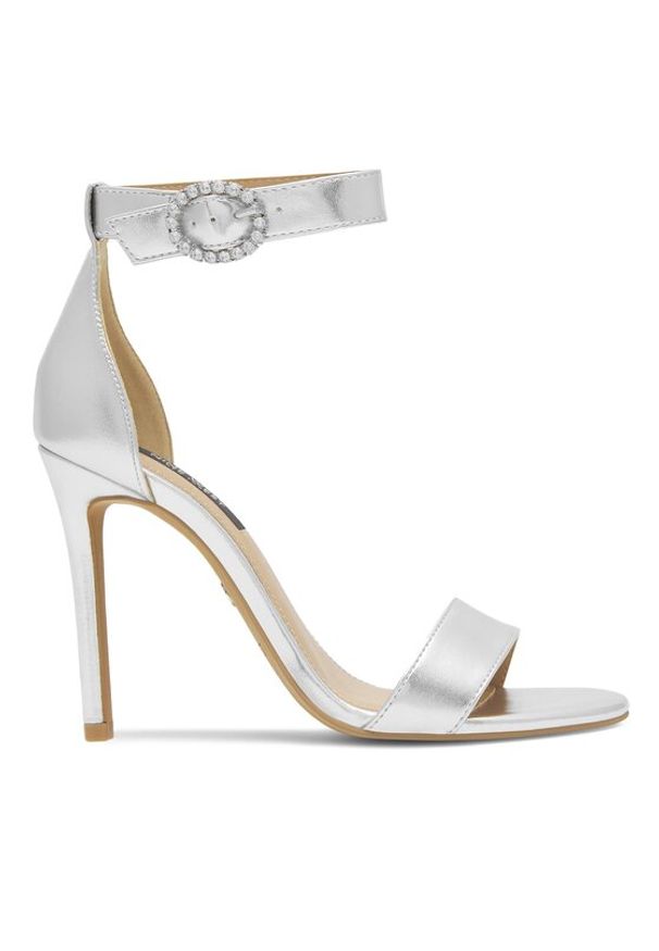 Nine West Sandały WFA2646-1 Srebrny. Kolor: srebrny. Materiał: skóra