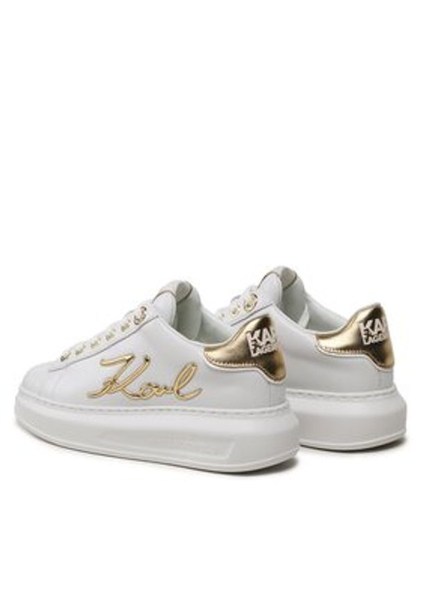 Karl Lagerfeld - KARL LAGERFELD Sneakersy KL62510A Biały. Kolor: biały. Materiał: skóra