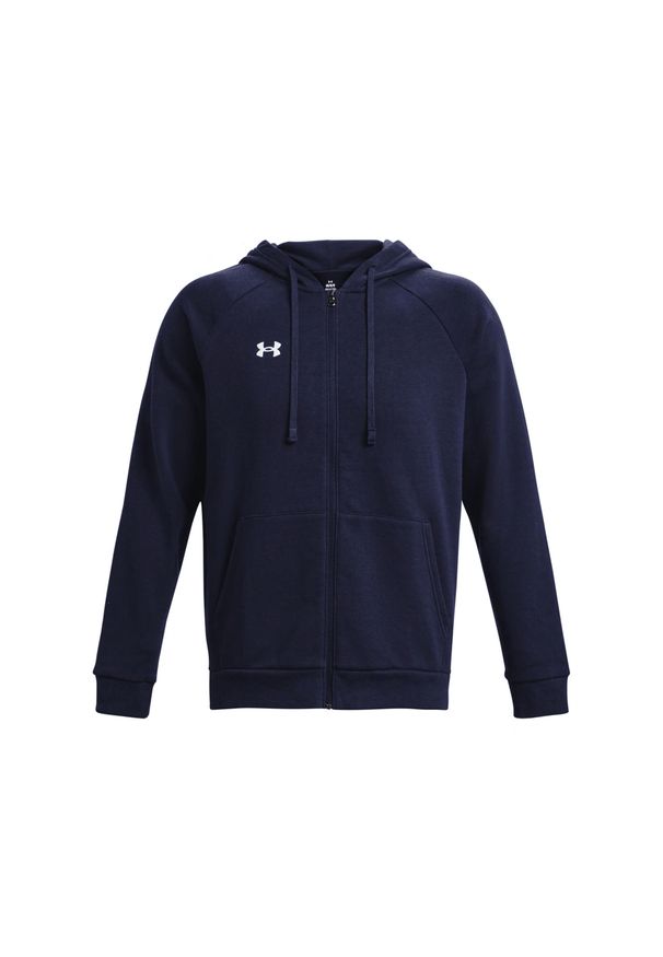 Polarowa bluza z kapturem zapinana na zamek Under Armour Rival. Typ kołnierza: kaptur. Kolor: wielokolorowy, niebieski, biały. Materiał: polar. Sport: koszykówka