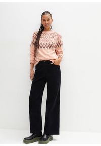 bonprix - Spodnie sztruksowe w stylu Marlena. Kolor: czarny. Materiał: sztruks #3