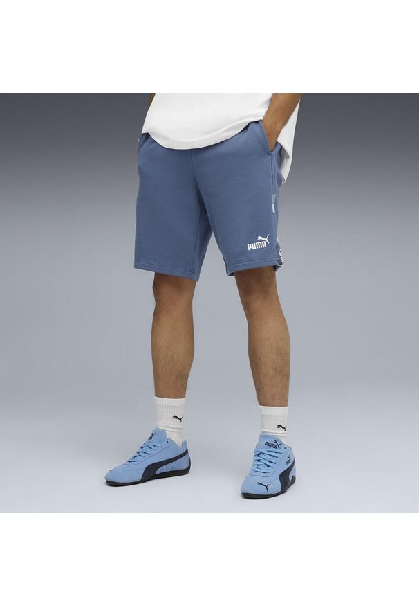 Puma - Męskie szorty Essentials Camo 10'' PUMA Dark Indigo Blue. Kolor: niebieski. Sport: fitness