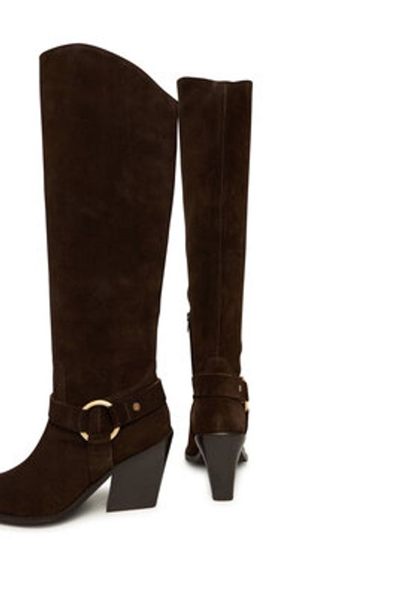 Bronx Kozaki New-Kole 14384-OC Brązowy. Kolor: brązowy. Materiał: skóra, zamsz