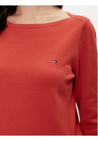 TOMMY HILFIGER - Tommy Hilfiger Sweter WW0WW40099 Czerwony Regular Fit. Kolor: czerwony. Materiał: bawełna, syntetyk #9