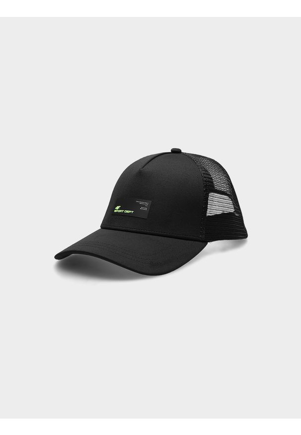 4f - Czapka z daszkiem snapback męska. Kolor: czarny