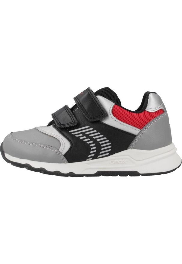 Geox - Buty GEOX B PYRIP BOY Szary. Kolor: szary. Materiał: syntetyk, tkanina. Sport: turystyka piesza