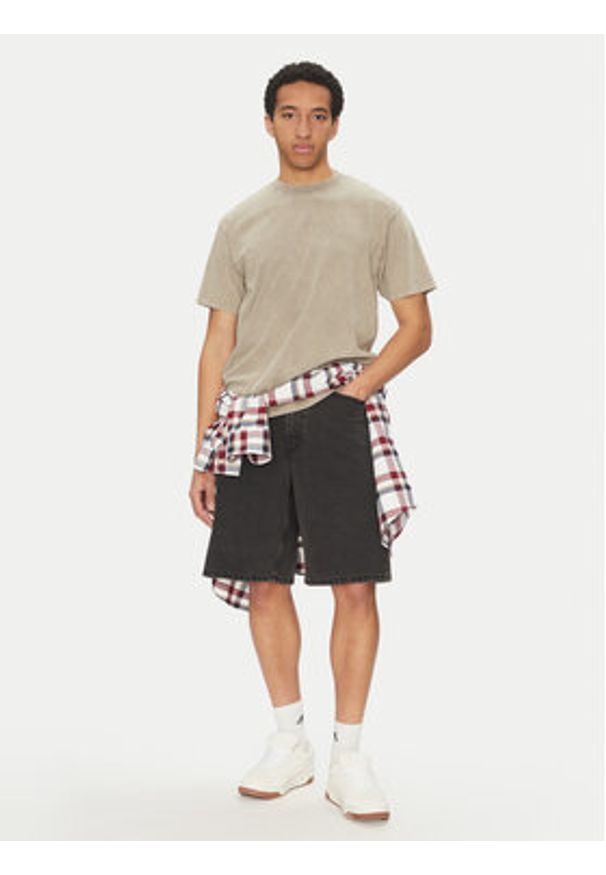 Vans Szorty jeansowe Check-5 VN000C9V Szary Baggy Fit. Kolor: szary. Materiał: bawełna