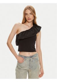 only - ONLY Bluzka Soffy 15320339 Czarny Regular Fit. Kolor: czarny. Materiał: bawełna